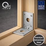 OMIDEAS 10x Galvanised Angle Brackets 50x50x35mm Heavy Duty Corner Joiner view 5