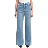 DAZE Women's Far Out High Rise Wide Leg Denim Jeans (Twinkle, 31)