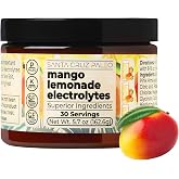 Santa Cruz Paleo Electrolyte Powder, Mango Lemonade, Sugar Free Hydration Drink Mix with Himalayan Pink Salt, Sea Salt, Magnesium Glycinate, Potassium Chloride, Sweetened with Stevia, 30 Servings