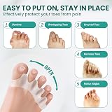 Welnove 8 Pack Toe Separators Aloe Vera Medical Gel Foot Spacers view 2