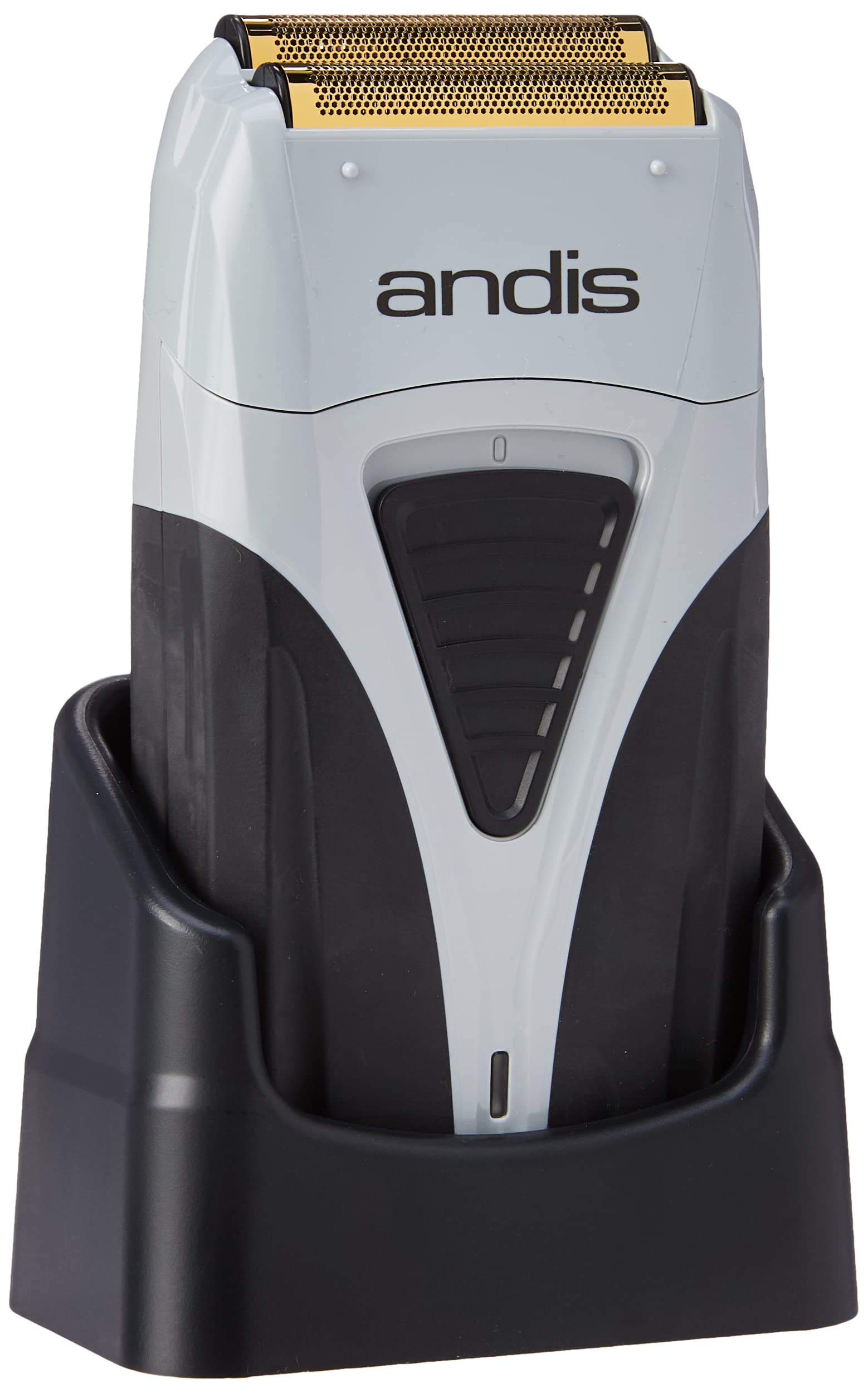 Andis Styling Profoil Plus Shaver TS-2, Pro Foil Lithium Titanium Foil Shaver, Cord/Cordless, Cordless Smooth Shaving with Charger, Grey and Black