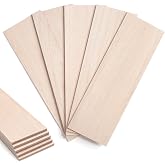 Balsa Wood Sheets 1/4" Thin, 12" x 4" Wood Planks for Crafts, 5 PCS Wooden Boards, Unfinished Wooden Pieces Lumber for Crafting, Modeling, Hobbies, Laser, Glider Airplanes