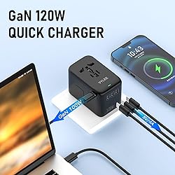 VYLEE 120W Universal Travel Adapter, GaN III