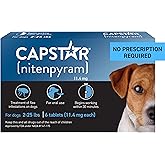 Capstar (Nitenpyram) Fast-Acting Oral Flea Treatment for Dogs 2-25 Lbs, Vet-Recommended Medication Tablets, Flea Tablets for 
