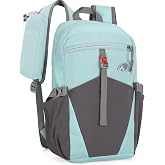 Outplea Kids Hiking Backpack, Small Waterproof Hiking Daypack Kids, Green | 12L, with Zipper Phone Pocket, Lightweight, Padded Shoulder Strap, for Women &amp; Boys Girls Ages 8-12, for Camping Travel Daily
