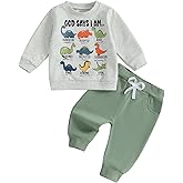 Madjtlqy Toddler Baby Boy Fall Clothes Long Sleeve Crewneck Sweatshirt Top Casual Pants Set Cute Infant Winter Outfits