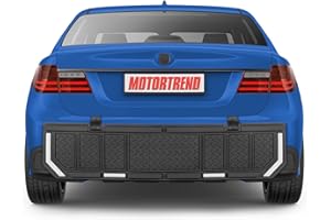Motor Trend Bumper Guard for Cars - Heavy-Duty Rear Car Bumper Protector for Parked Vehicles, High Intensity Reflector for Nighttime Visibility, Easy to Install for Cars and Small SUV's