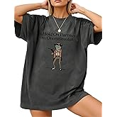 SOLY HUX Women's Plus Size Graphic Tees Half Sleeve Vintage Oversized T Shirt Summer Streetwear Tops