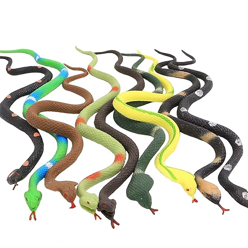 ValeforToy Rubber Snake,9 Pack Realistic Snake Toy Set,Super