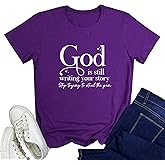 LOOKFACE Womens God is Still T Shirt Comfy Tops Graphic Tees