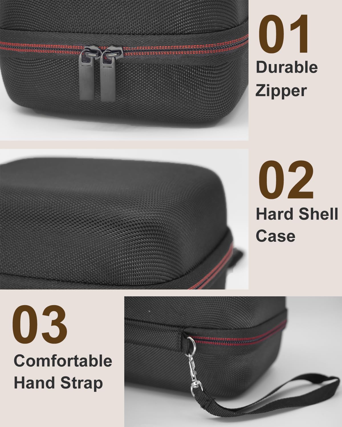 Hard Carrying Case for Omron Evolv Bluetooth Wireless Upper Arm Blood Pressure Monitor, Travel Storage Case for BP7000 HEM-7600T-BK BP Monitor, Protect Case Only (Black)