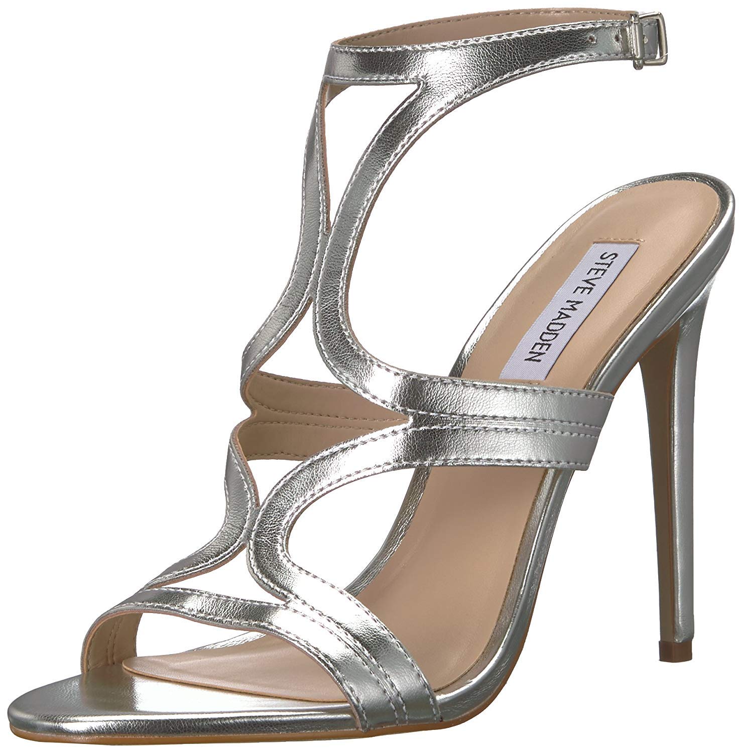 Steve Madden Womens Sidney Leather Open Toe Casual