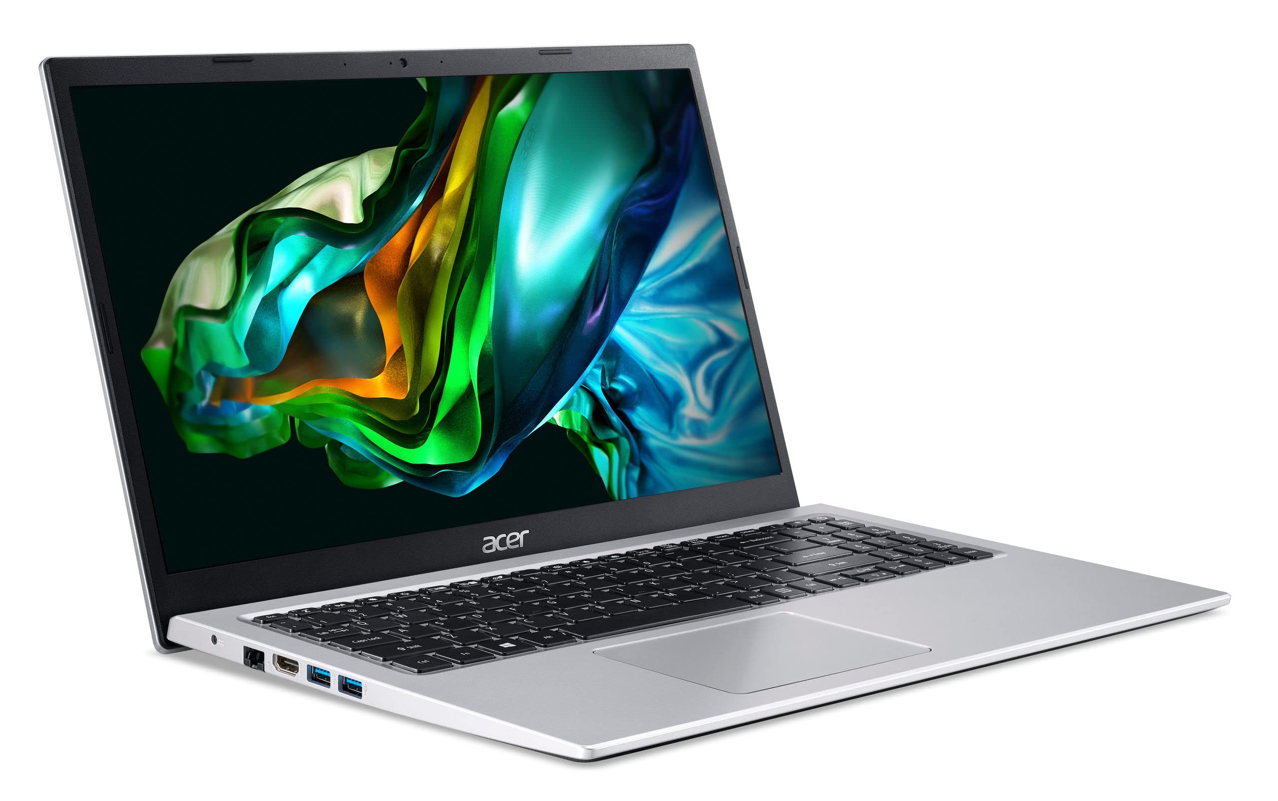 Acer Aspire 3 (A315-58-3870) Laptop, 15.6 Inch FHD Display, Intel Core i3-1115G4, 16 GB RAM, 512 GB SSD, Intel UHD Graphics, Windows 11, QWERTZ Keyboard, Silver