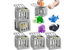 6 Pcs Kids Diving Pool Toy for 4 5 6 7 8 10 12 Year Old Boy Girl, Water Dive Pool Game Toy with Floating Fish Animals & Boxes
