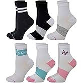 Mid-Crew Compression Socks | Assorted White Half-Cushion | Dr Motion ( 6 Pairs )