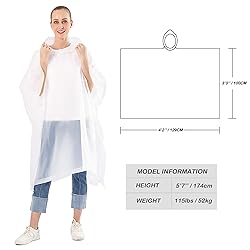 ANTVEE Reusable Rain Ponchos for Adult 2 Pack for