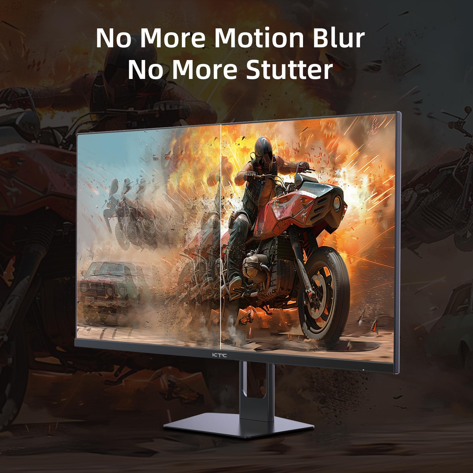KTC 27” Gaming Monitor 180Hz QHD(2560× 1440p), 1MS,Fast IPS Monitor,122% sRGB,1X DP & 2X HDMI,HDR 10,VESA,FreeSync 144Hz 2K Monitor Black