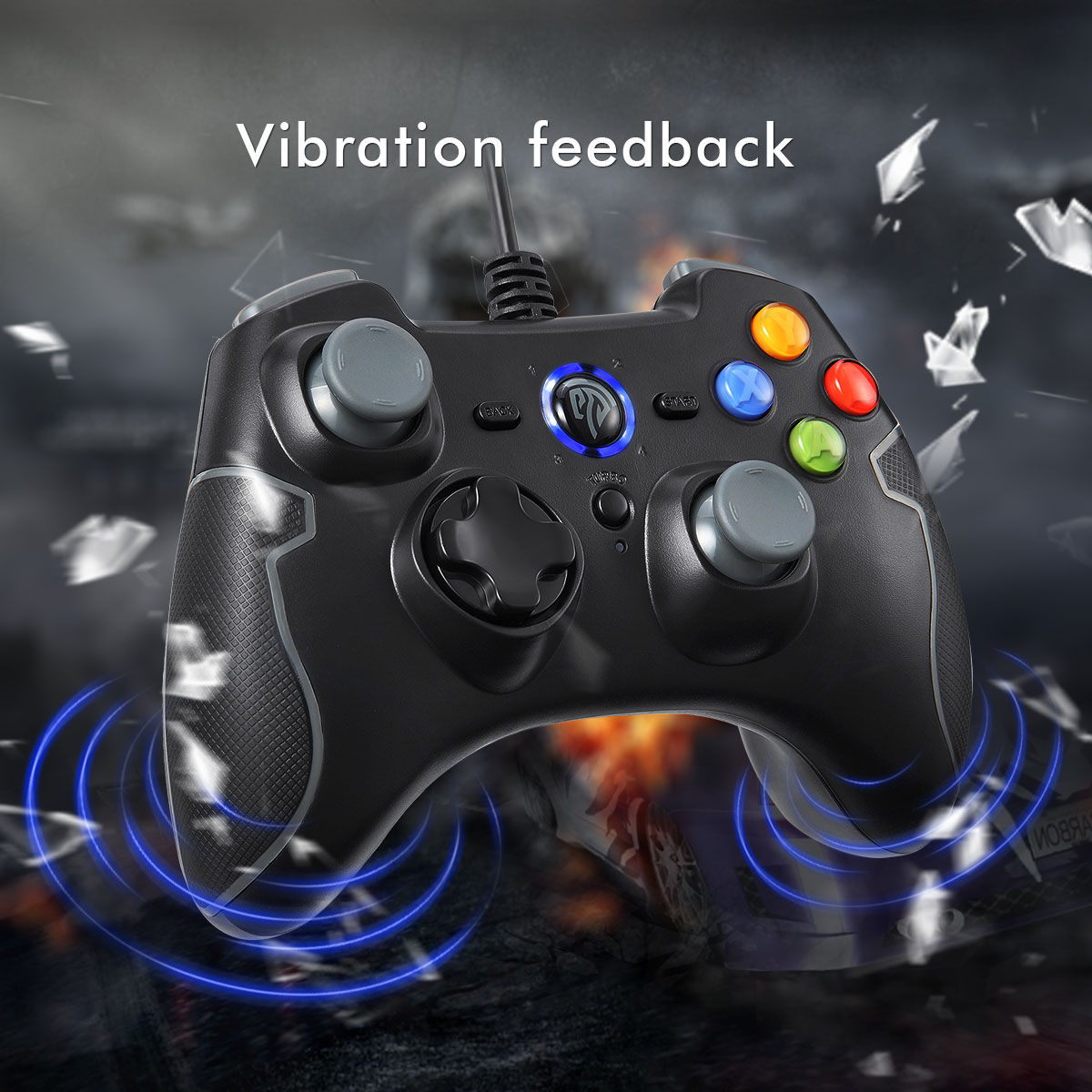 6 Controller+EasySMX+Joystick+Dual+Vibration+Trigger