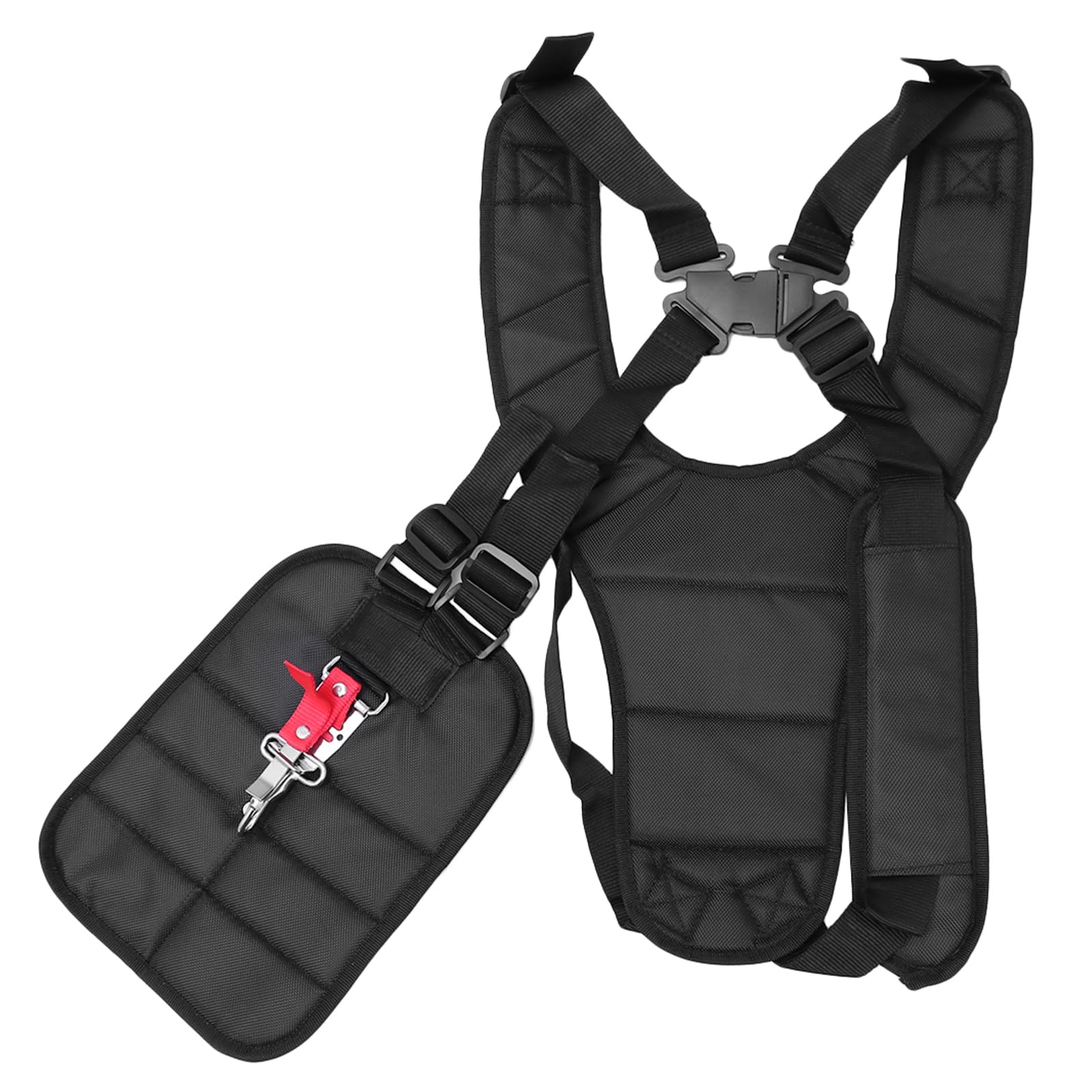 Double shoulder strap carrying strap for brush, brush, grass trimmer.