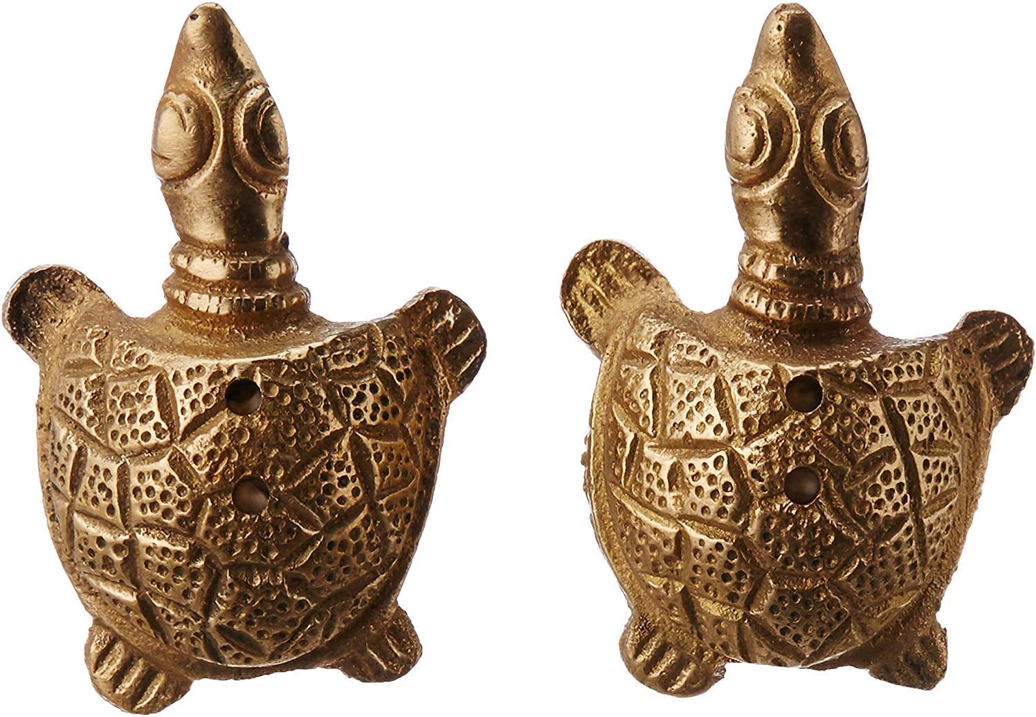 Worth Praize Incense Stick Holder Or Agarbatti Stand in Brass Tortoise/Turtle Shape: Feng Shui Good Luck Article; Set of 2