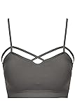 TheMogan Junior's Cross Spaghetti Strap Crop Cami