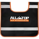 ALL-TOP Winch Damper, Vinyl Winch Cable Damper for Safety Recovery absorb Break Energy when Cable or Rope break - High Visibility Reflective Strip, Black, 1 pc