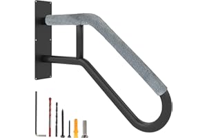 CANWUPON Handrails for Outdoor Steps Wall Mount - Grab Bars for Elderly，Stair Railing for 1-3 Steps，Matte Black Hand Rails for Stairs Kit for Kids, Elderly, Pregnant Women, Disabled