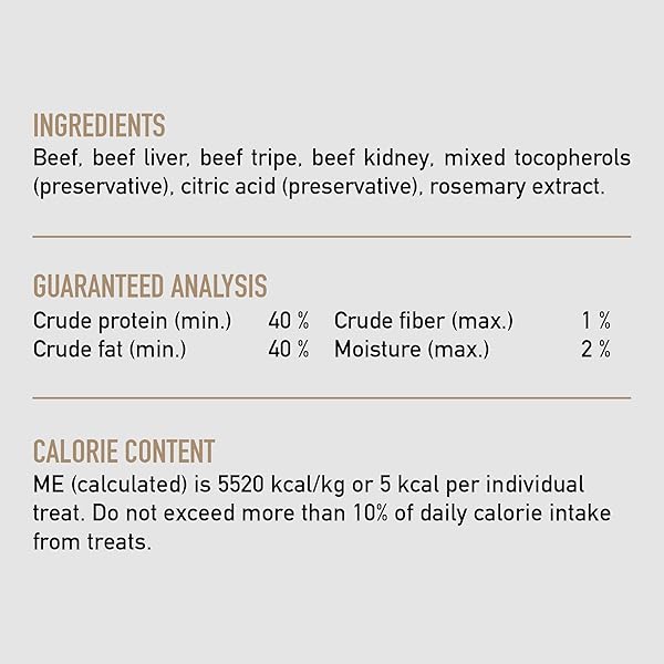 ORIJEN GRAIN FREE HIGH PROTEIN FREEZE DRIED DOG TREATS RANCH-RAISED BEEF RECIPE 3.25OZ BAG