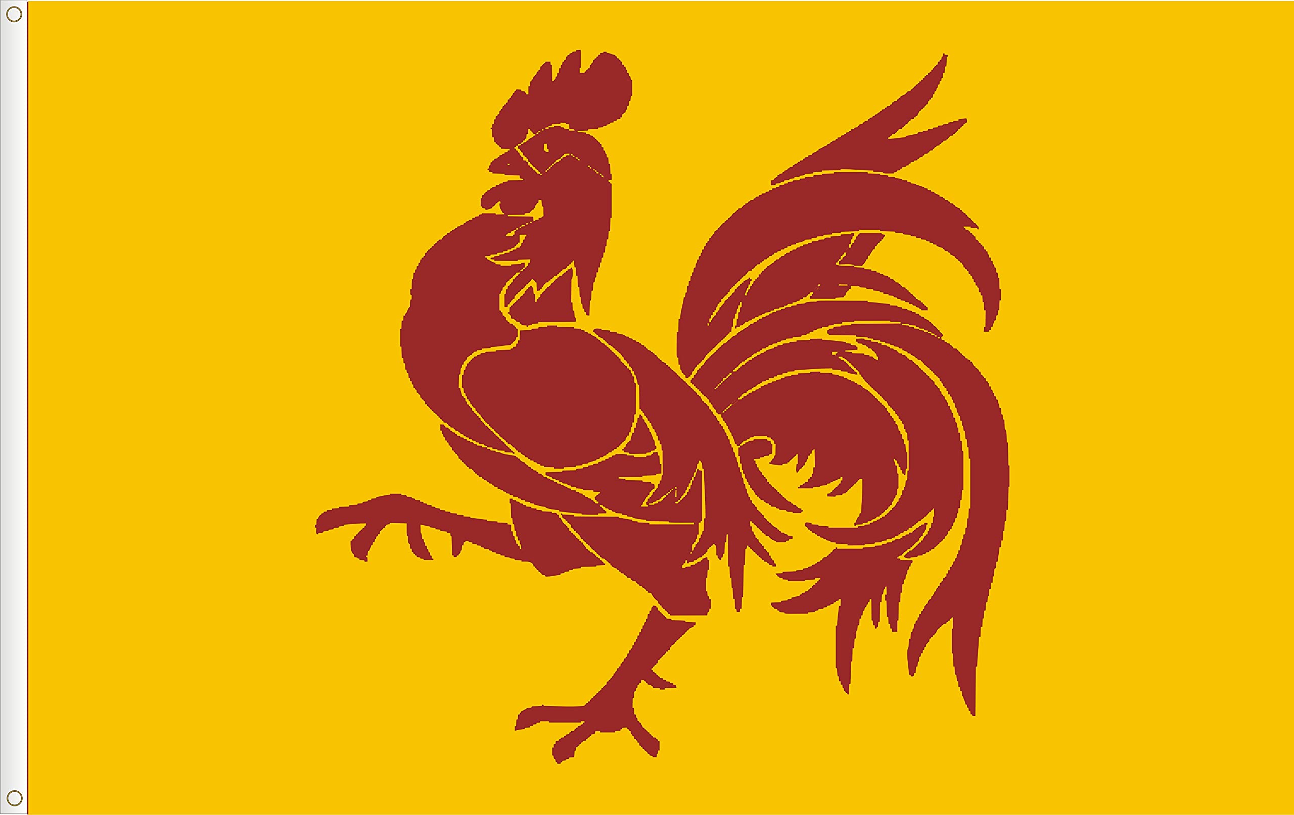 Valonia Flag (Belgium) - Premium Satin Quality - Large Size 150 x 90