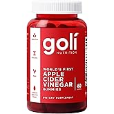 Goli Apple Cider Vinegar Gummies - Worlds First ACV Gummy with Vitamin B12, Beetroot & Pomegranate - Vegan, Non-GMO, Gluten-Free - 60 Count (Pack of 1)