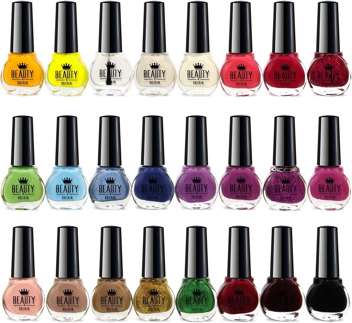 24 x NAIL VARNISH POLISH SET 24 DIFFERENT COLOURS THE BEST GIFT UK