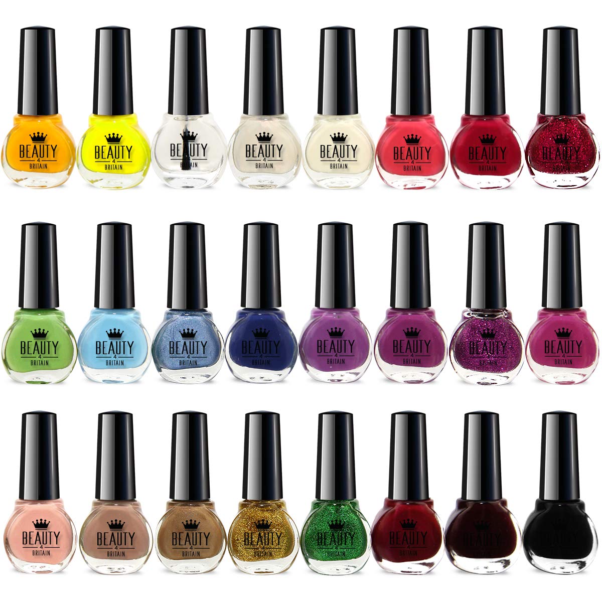 24 x NAIL POLISH VARNISH SET 24 DIFFERENT STANDARD COLOURS WHOLESALE BEST GIFT
