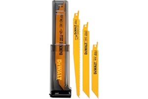 DEWALT Bi-Metal Reciprocating Saw Blade Set, 16-Piece, With Case, For Wood, Metal, Demolition (DW4899)