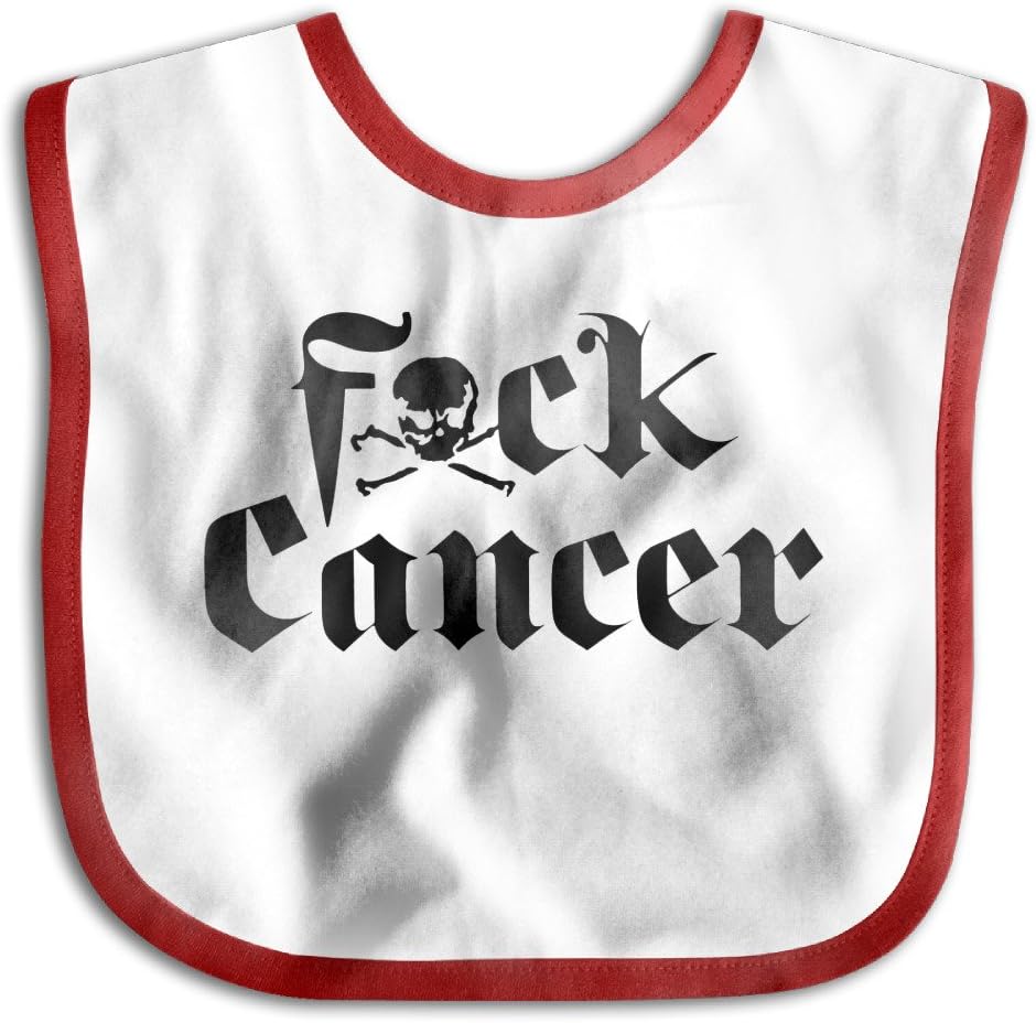 Moco Fck Cancer Skull Unisex Baby Toddler Saliva Towel Red