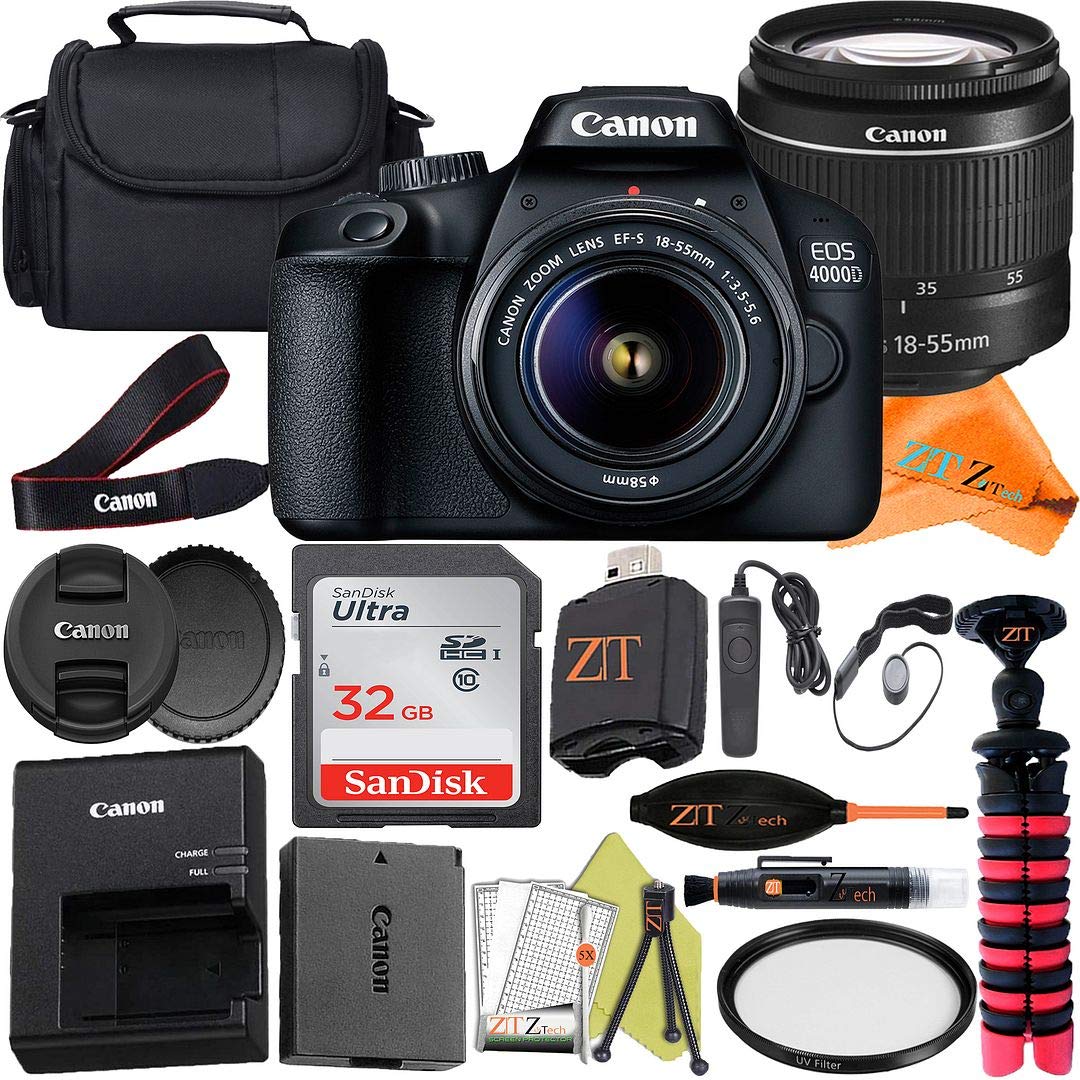 canon eos 4000d rebel t100 dslr camera 18 55mm lens