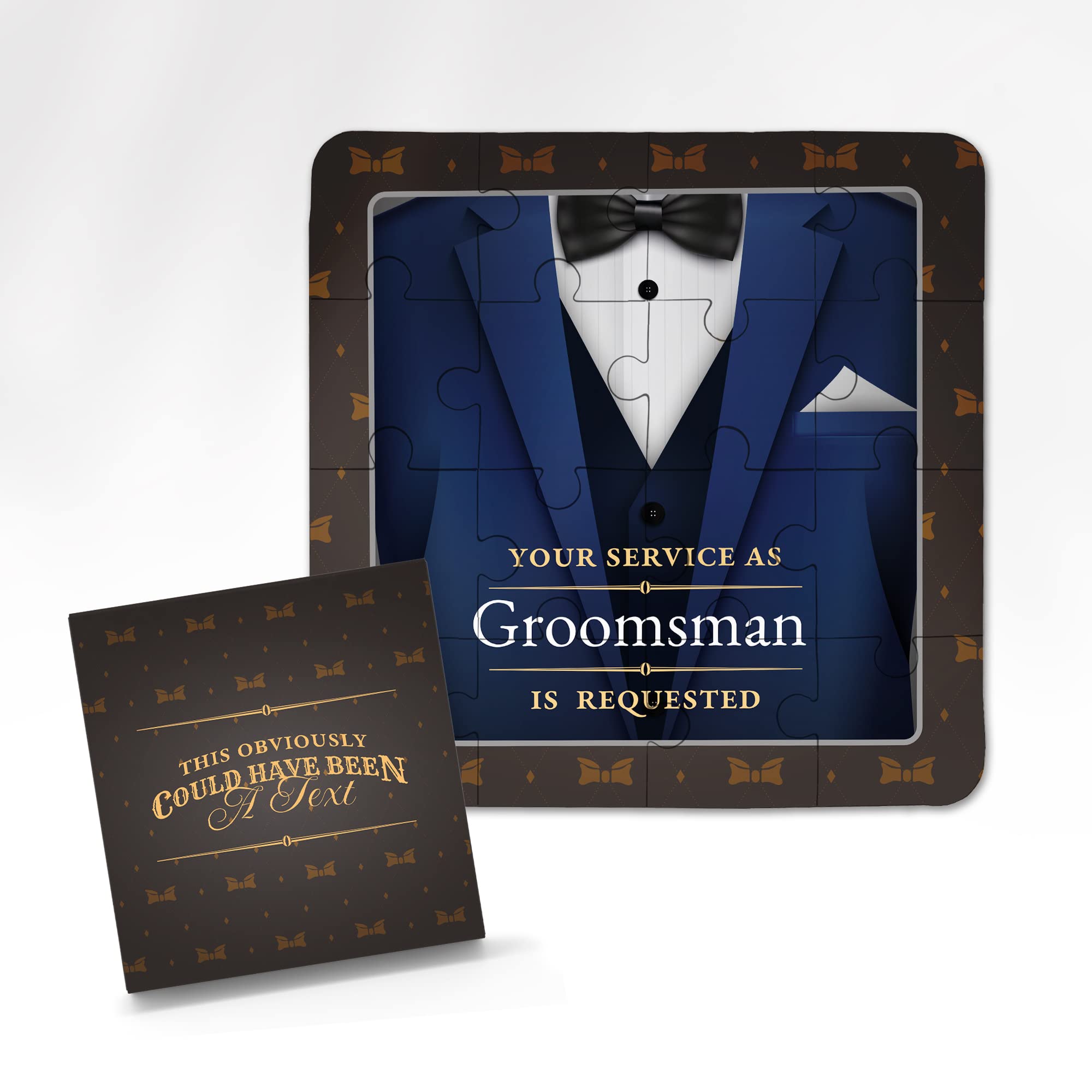 XOXOKristen Groomsman Proposal Puzzle, Elegant Groomsman Proposal Idea, Groomsman Proposal Gift Box, Will you be my Groomsman, Wedding Invitations, Groom squad Jigsaw Puzzle Invites