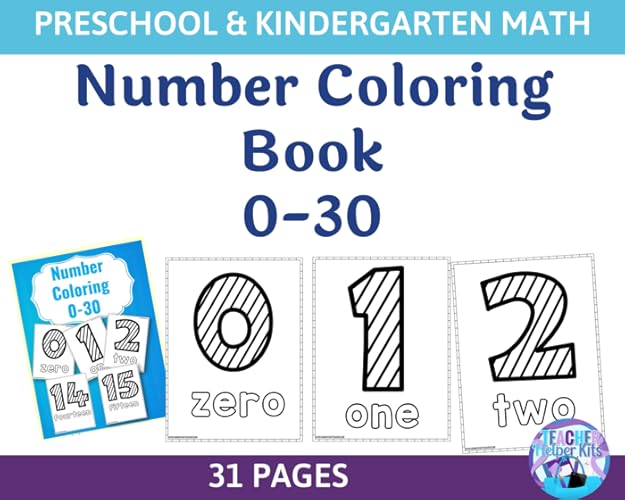 Download Number Coloring Book This Fun Number Practice Includes 30 Pages Color The Number Read The Number Word Color The Number Word Great For Preschool Kindergarten And Homeschool