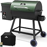 DAMNISS Electric Wood Pellet Smoker Grill 8 In 1 BBQ Grills for Outdoor Grill with Auto Feed & PID Temperature Control (180-4