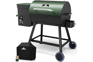 DAMNISS Electric Wood Pellet Smoker Grill 8 In 1 BBQ Grills for Outdoor Grill with Auto Feed & PID Temperature Control (180-4