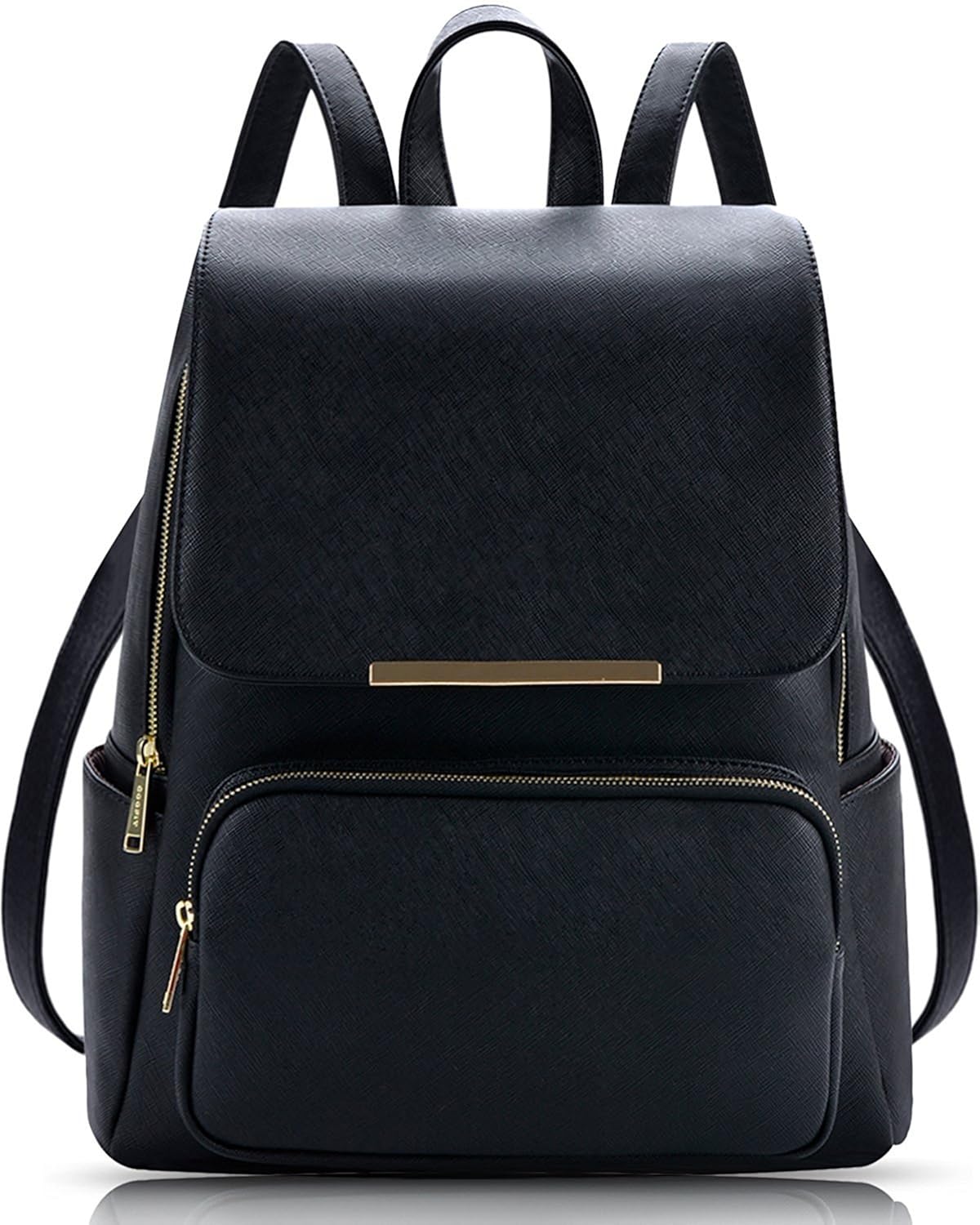 vintage stylish girls school bag college bag casual backpack(a6) (black)