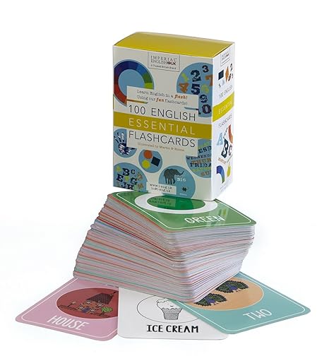 Imperial English Uk Essential Flashcards - 100 Cards For Kids To Learn English