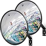 Maitys 2 Pcs Convex Mirror Acrylic Safety Security