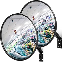 Maitys 2 Pcs Convex Mirror Acrylic Safety Security
