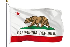 G128 California CA State Flag | 3x5 Ft | LiteWeave Series Printed 100D Polyester | Vibrant Colors, Brass Grommets