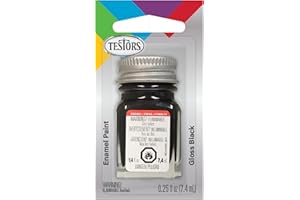 Testors 1147TT Black, Gloss, 0.25 fl oz Enamel Paint