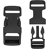 Qavctw 2x 1'' Buckle Quick Side Release Buckle for Tactical Vest Backpack Bag with 1in/2.5cm Webbing Straps