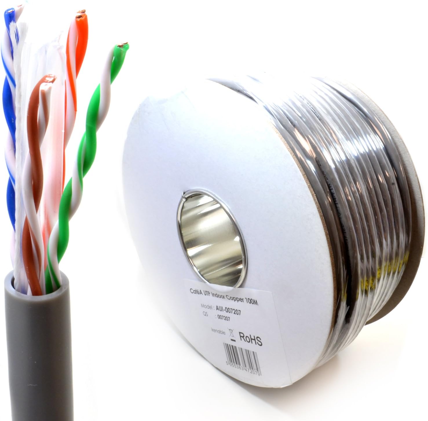 kenable CAT6A Cat 6A UTP COPPER Network SOLID Cable Reel 100m Amazon.co.uk Computers