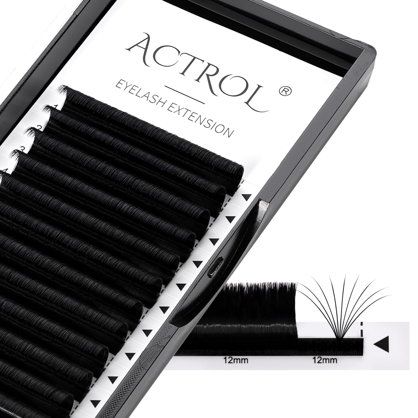ACTROL Easy Fan Lashes 0.03 C Curl 11mm Eyelash Extensions Tray, Self Fanning Volume Lashes, Faux Mink, Professional Salon Use