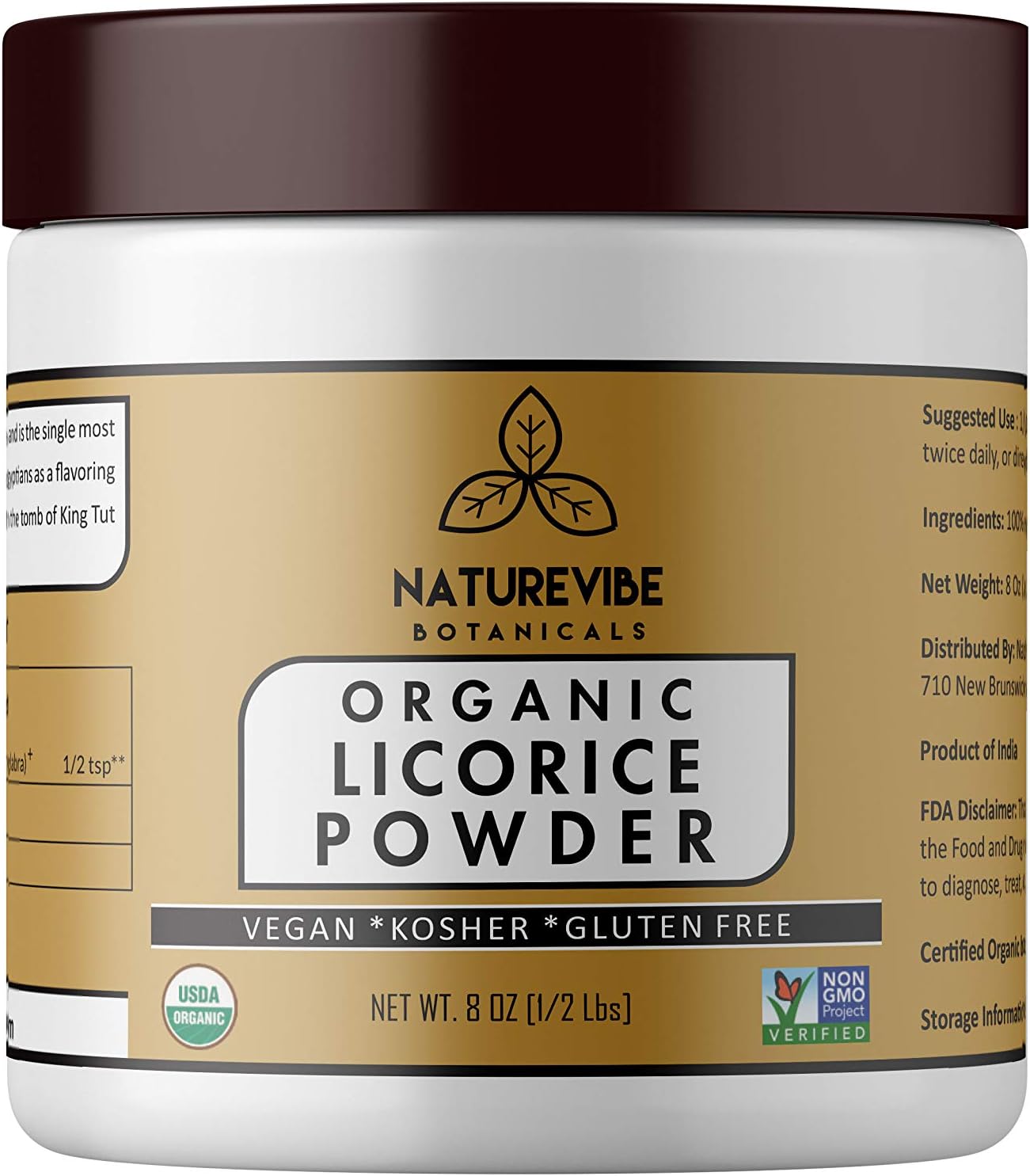 Organic Licorice Root Powder (8 Ounces) Glycyrrhiza