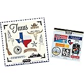 Texas Stickers for Scrapbooking - Decorative Texas Scrapbook Stickers with State Travel Inspired Design - Texas Scrapbooking Sticker for Planner, Journals, Album, Calendars, DIY Crafts - 2 Items